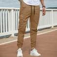 thumbnail image 1 of Men's Cargo Pants Elastic Waist with Pockets Outdoor Hiking, 1 of 2