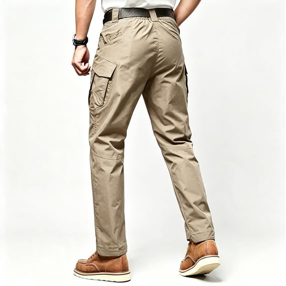 Men's Cargo Pants Elastic Waistband Functional Outdoor Work Pants S‑XXL