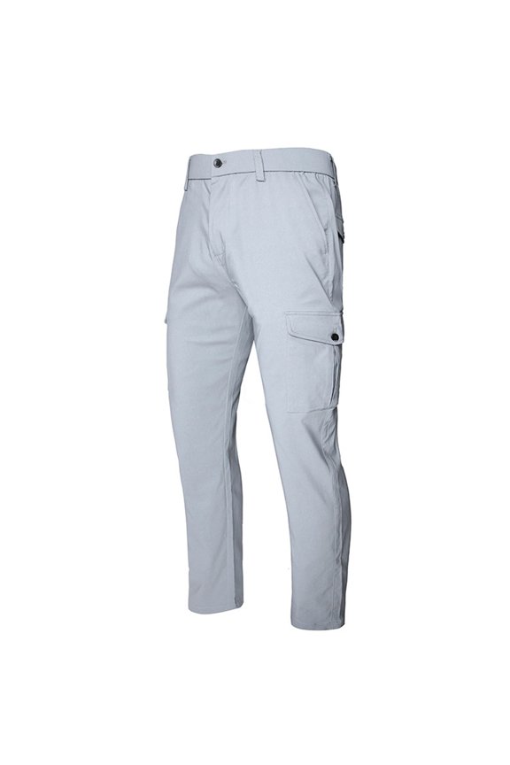 Men's Cargo Pants Fashion Buttons Pockets Tactical Cargo Trousers Outdoor Versatile Long Pant Hiking Mountains Outfits