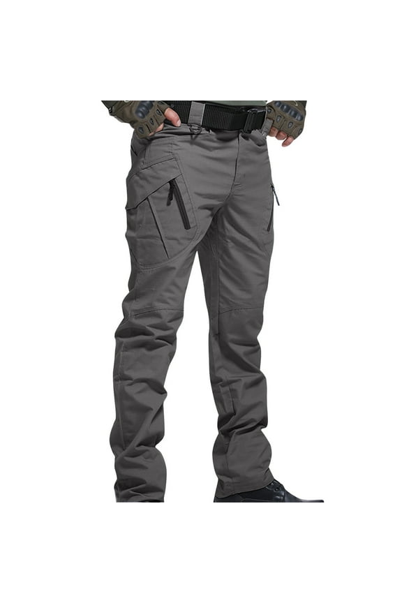 Men's Cargo Pants Kitchen Pants for Men Slim Fit Cargo for Men Casual Tie Comfortable Work Pant Construction Relaxed Fit Phone Pocket Pottery Slipper 1 Year Men' Grey 2XL