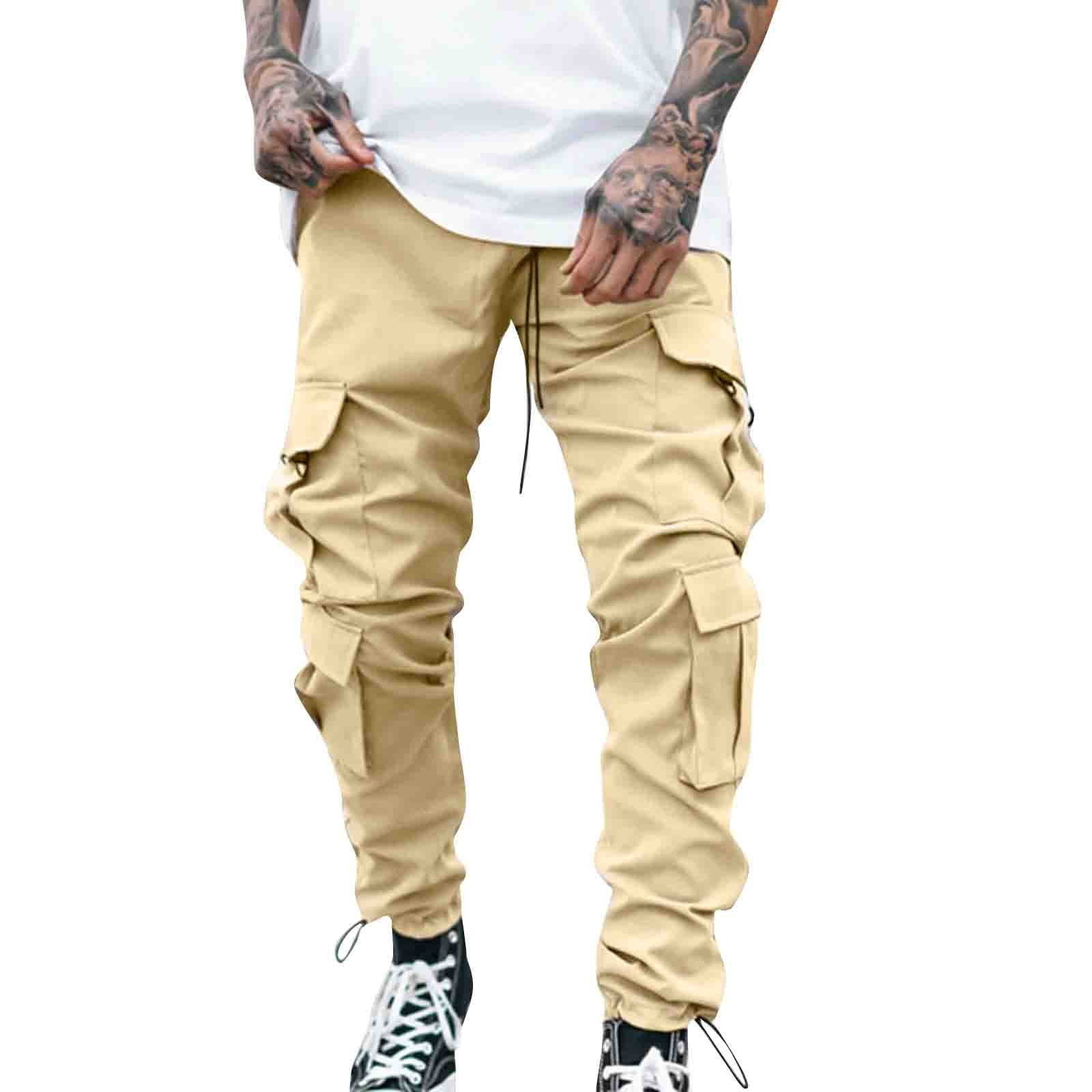 Men's Cargo Pants Mechanic Pants Men's Slim Fit Cargo Pocket Men