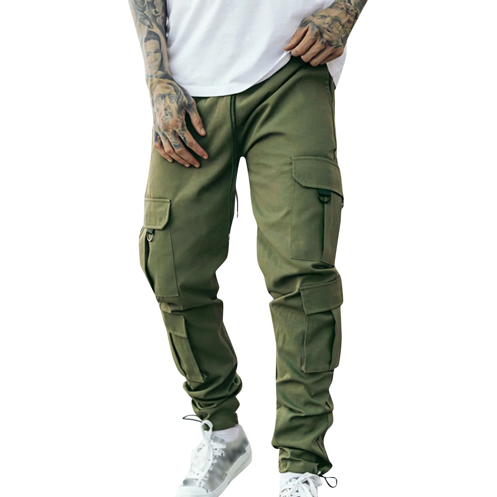 Men's Cargo Pants Mechanic Pants Men's Slim Fit Cargo Pocket Men