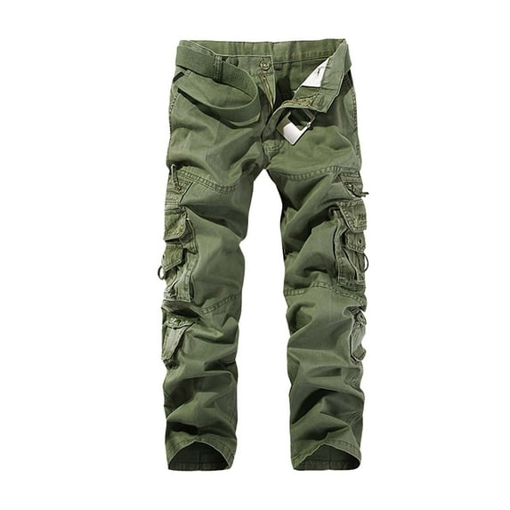 Men's Cargo Pants with Memory Working Pants for Men Work for Men Cargo Pocket Sickies Work Twill Construction Clothes Little Clothes Little L Autumn And Winter New Green 31