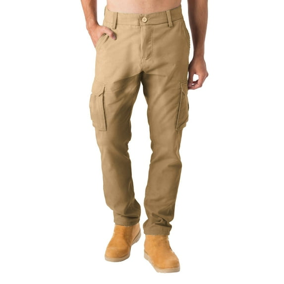 Men's Cargo Pants Men's Slim Fit Cargo Pants Boy Outdoor Outdoor Zip Pant Lined Men Star Apparel 9 10 Men plus Size 4 1 Carpenter for Classic Carpenter Male Solid Color Button Khaki 2XL