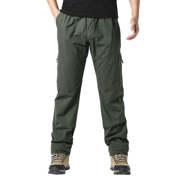 Men's Cargo Pants Mens Straight Leg Cargo Slacks Multi Pocket Cargo Casual Pants Joggers Trousers Men's Solid Pencil Trousers Men's Pants Stretch Sweatpants Streetwear