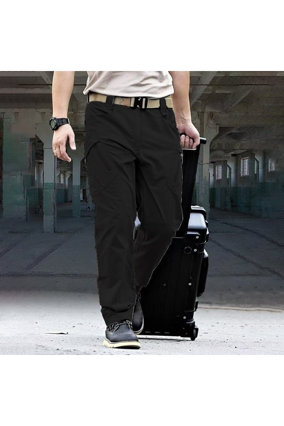 Men's Cargo Pants Multi-Pocket Stretch Rugged Outdoor Travel Casual Bottoms