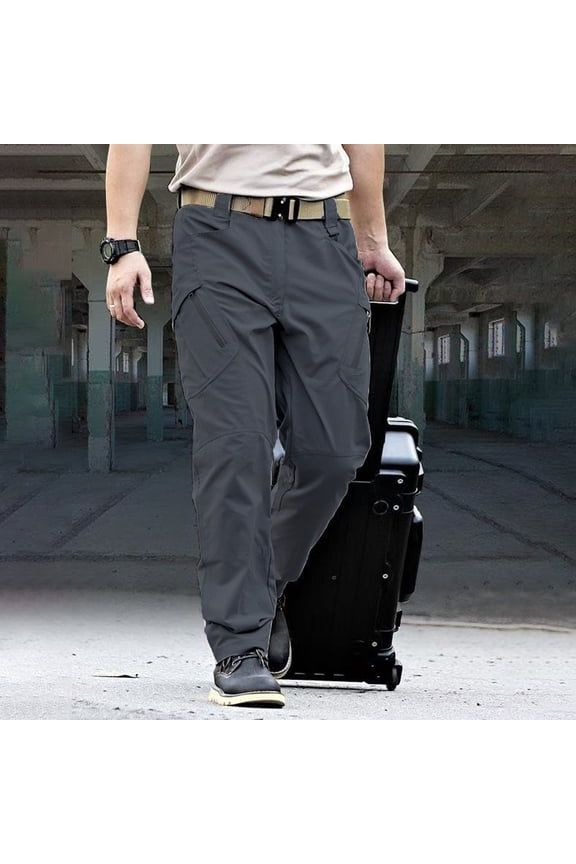 Men's Cargo Pants Multi-Pocket Stretch Rugged Outdoor Travel Casual Bottoms