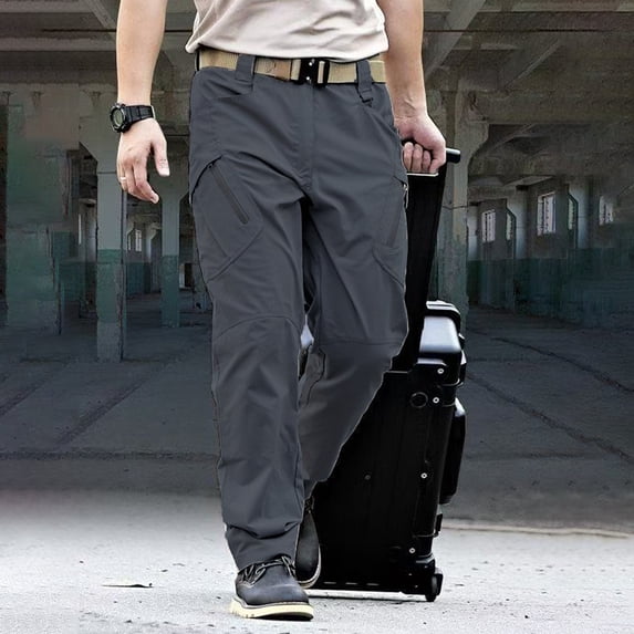 Men's Cargo Pants Multi-Pocket Stretch Rugged Outdoor Travel Casual Bottoms