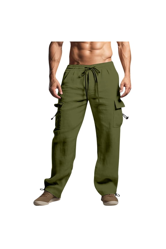 Men's Cargo Pants Relaxed Fit, Casual Lined Jeans For Men Drawstring Work Jeans For Men Pantalones Mens Pants Stretch Winter Work Pants Army Fleece Lined Work Pants Pantalones Xl Green