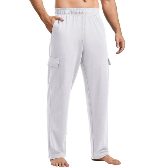 Men's Cargo Pants Relaxed Fit, Casual Lined Jeans Relaxed Fit Lined Work Pants Pantalones Para Big And Tall Pants Cotton Lined Work Pants Men Loose Fit Work Pants Pantalones M White