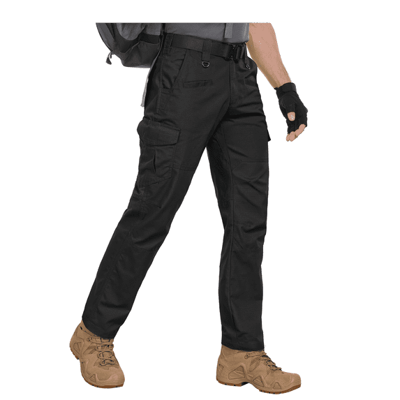 Lavenicole Work Pants for Men Stretch Cargo Pants Water Resistant Outdoors Trousers with 9 Pockets( No Belt )