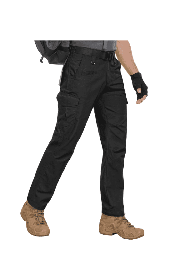 Work Pants for Men Stretch Cargo Pants Water Resistant Outdoors Trousers with 9 Pockets( No Belt )