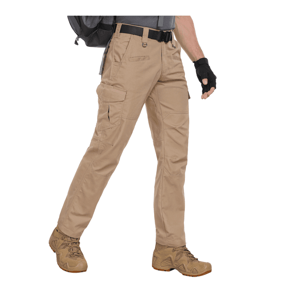 Lavenicole Work Pants for Men Stretch Cargo Pants Water Resistant Outdoors Trousers with 9 Pockets( No Belt )