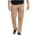 thumbnail image 1 of Men's Cargo Pants Slim Fit Casual Solid Color Pockets Elastic Waist Full Length Pants Khaki, 1 of 8