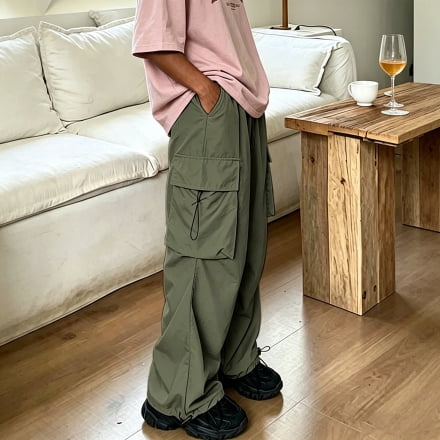 Men's Cargo Pants Soft Stretch Twill Wide Leg Multi Pocket Daily Outdoor Casual Trousers S-XL