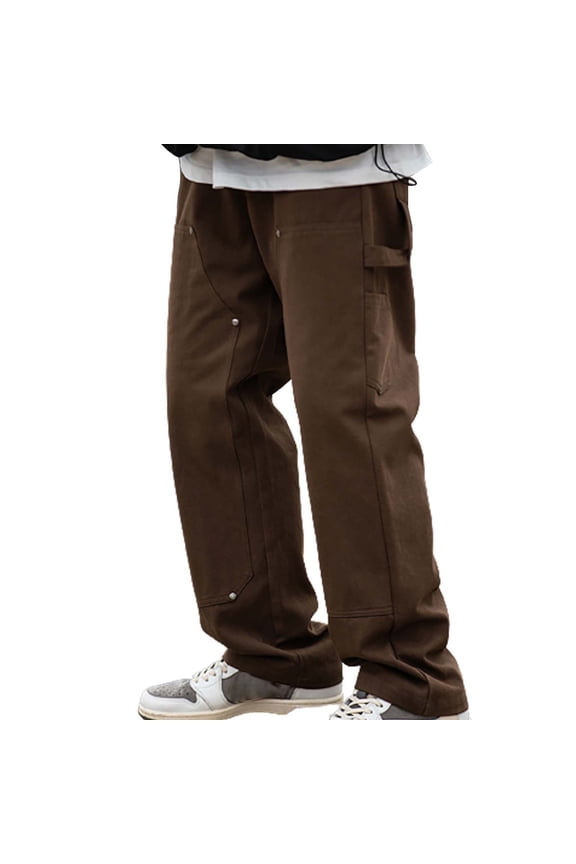 Men's Cargo Pants Star Glitter Cute Kitchen Pants for Men Cargo for Men Relaxed Fit Memory Foam Mens Fabric Many Pockets Little L Mechanic Both Knee Workers Logging Coffee L