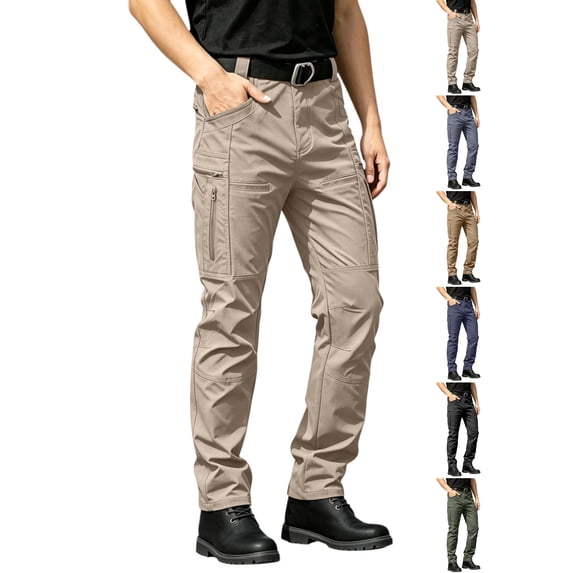 Men's Cargo Pants Tactical Work Pants Water Resistant Stretch Utility Trousers for Hiking Outdoor with 6 Pockets