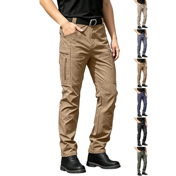 Men's Cargo Pants Tactical Work Pants Water Resistant Stretch Utility Trousers for Hiking Outdoor with 6 Pockets