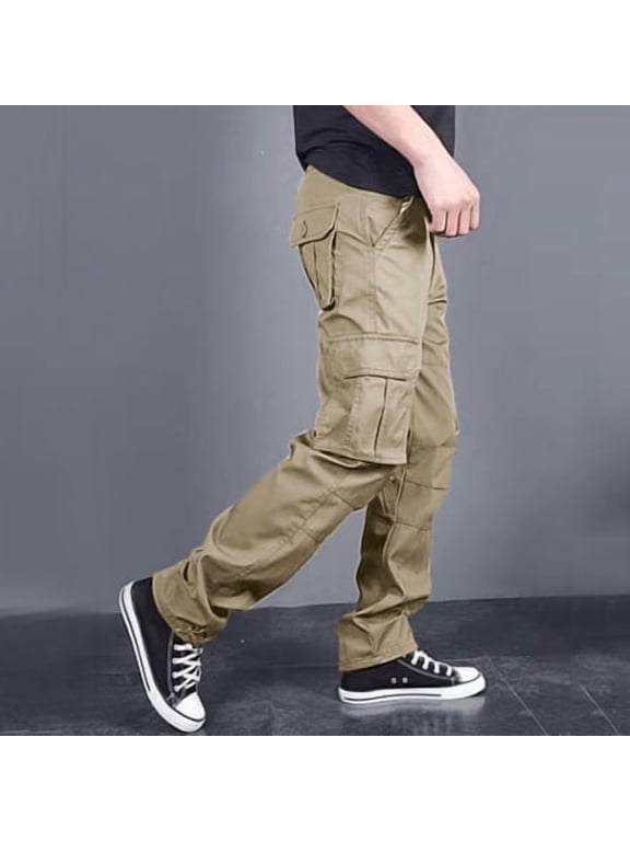 Men's Cargo Pants Tapered Fit Lightweight UPF 50+ Outdoor Hiking Trousers S-XXL