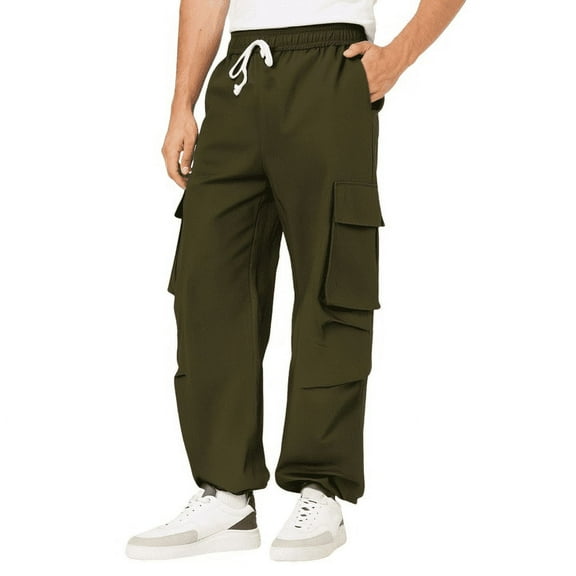 Men's Cargo Pants Toe Men Cargo Pants with Pockets Big And Tall Mens Work Construction Little Year Foam Star Men Twill Work Heavy for Purse Sleepers Size 1 New Outdoor Overalls Spring And Green 3XL
