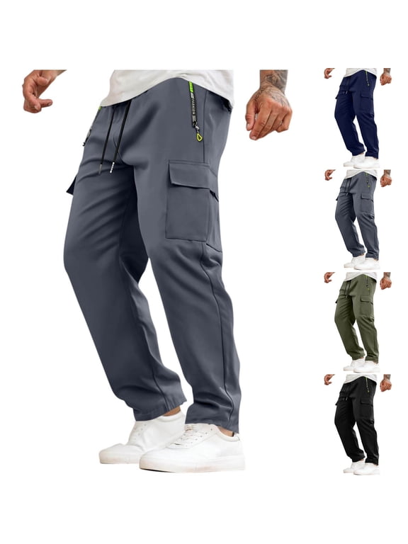 Men's Cargo Pants Trousers Workwear, Multi-Pocket Straight Leg Casual, Polyester Quick Dry Breathable Lightweight, Work Protection Hiking Daily, Summer Outdoor Gear | JASKFLY,Army Green S