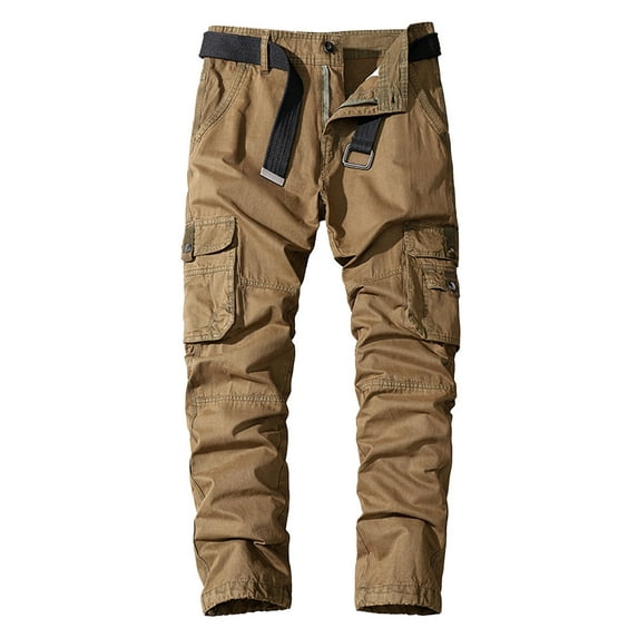 Men's Cargo Pants Work Pants Durable Casual Outdoor Utility Straight Leg Pocket Pants for Men