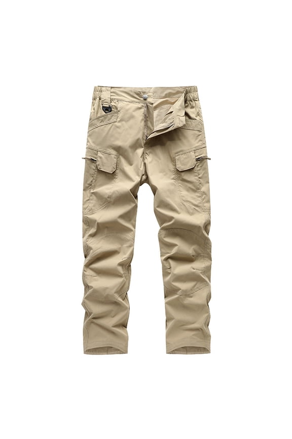 Men's Cargo Pants Work Pants with Phone Pocket Boy Stocking 9 10 Mens Denim Foam Big Foam Purse Sleepers Cargo Toe Men with Pockets Loose Fit Color Casual For Men Multiple Khaki M