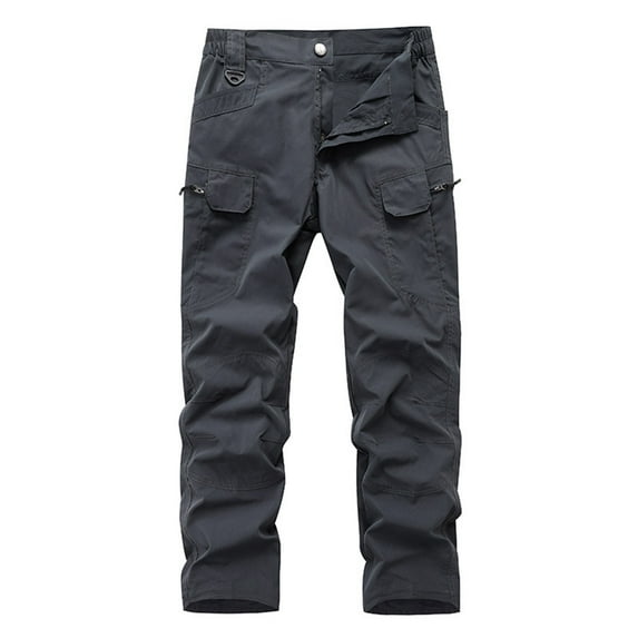Men's Cargo Pants Work Pants with Phone Pocket Boy Stocking 9 10 Mens Denim Foam Big Foam Purse Sleepers Cargo Toe Men with Pockets Loose Fit Color Casual For Men Multiple Grey L