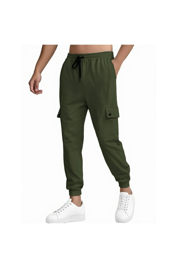 Men's Cargo Pants Workout Trousers Durable Outdoor Adventure Hiking Style Comfortable Lightweight Utility Pants