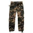 thumbnail image 1 of Men's Cargo Pants with 8 Pockets,Cotton Camo Pants Relaxed Fit Utility Hiking Pants, Ripstop Work Pants(No Belts),AF Camo Size 36, 1 of 7