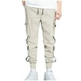thumbnail image 1 of Men's Cargo Pants with Pockets Casual Harem Pants Hiking Sweatpants Military Pant Tactical Outdoor Trousers Work Pants, 1 of 7