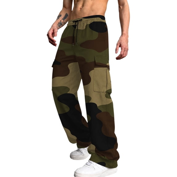 Men's Cargo Pants with Pockets,Durable Work Pants,Breathable Fabric Relaxed Fit Hiking Joggers Pants