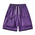 thumbnail image 1 of Men's Cargo Running Shorts Summer Quick Dry Plus Size with Multi Pockets Trendy Casual Lightweight Trunks, 1 of 5