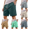 thumbnail image 1 of Men's Cargo Short Lightweight Quick Dry Green Elastic Waist Shorts Men, 1 of 5