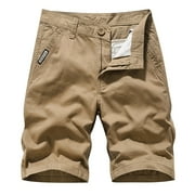 SHENGSOSPP Men's Cargo Shorts 2024 Elastic Waist Big and Tall Bermuda Casual Cotton Summer Casual Loose Fit Relaxed Drawstring Hiking Multi Pockets Work Outdoor Sweat Tactical Athletic Jogger Short Cargos