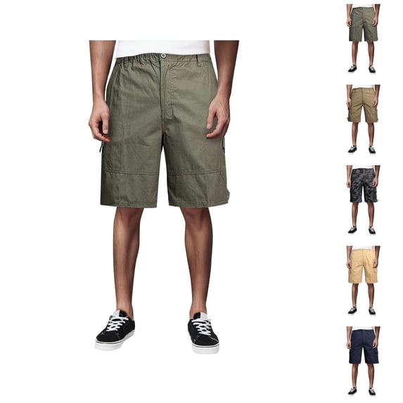 Men's Cargo Shorts 2025 Summer Cotton Button Pockets Lightweight Breathable Casual Knee Length Cargo Shorts for Men