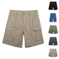 thumbnail image 1 of Men's Cargo Shorts 2025 Summer Outdoor Button Pockets Straight Leg Lightweight Breathable Casual Cargo Shorts for Men, 1 of 8