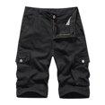 thumbnail image 1 of Men's Cargo Shorts 3/4 Relaxed Fit Mens Outdoor Hiking Cargo Shorts Waist Lightweight Below Knee Camo Cargo Shorts for Men,Black,34, 1 of 4