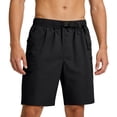thumbnail image 1 of Men's Cargo Shorts with Built-in Belt, 9" Inseam Quick Dry Outdoor Hiking Short Pants, Summer Casual Lightweight Regular Fit for Fishing Travel, Big & Tall, 1 of 9