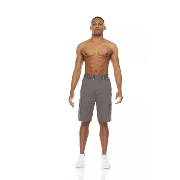 Men’s Cargo Shorts Casual Cotton (32, Gray)