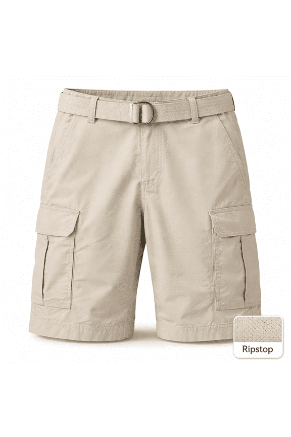 Men’s Cargo Shorts Ripstop Stretch Lightweight Belted Multi-Pocket Tactical Shorts