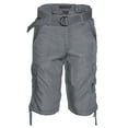 thumbnail image 1 of Men's Cargo Shorts Casual Cotton Multi Pockets Belted Lightweight Casual Short, Grey, 34, 1 of 5