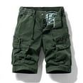 thumbnail image 1 of Men's Cargo Shorts Casual Multi Pocket Relaxed Fit Cargo Pants Outdoor Loose Drawstring Straight Leg Shorts Pants, 1 of 4