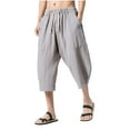 thumbnail image 1 of Men's Cargo Shorts Casual Twill Elastic 3/4 Capri Pants Below Knee Long Shorts Work Pants for Men Stretch, 1 of 4