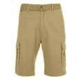 thumbnail image 1 of Men's Cargo Shorts Casual Utility Cargo Pockets Lightweight Belted Shorts, Timber, 38, 1 of 2