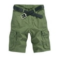 thumbnail image 1 of Men's Cargo Shorts Classic Stretch Mens Casual Shorts Drawstring Summer Workout Shorts Twill Chino Shorts No Belt Green,M, 1 of 5
