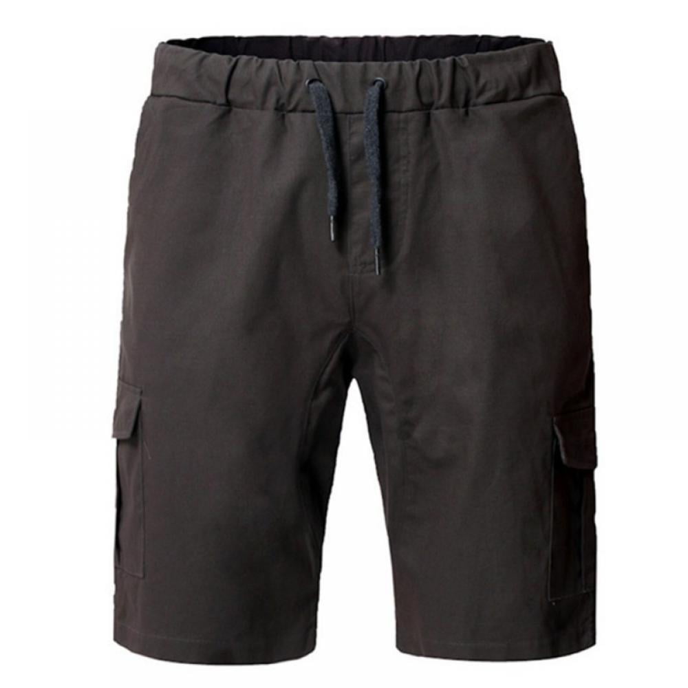 Men's Cargo Shorts, Elastic Waist Relaxed Fit Big Pockets Classic ...