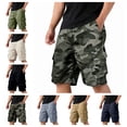 thumbnail image 1 of Men's Cargo Shorts Lightweigh Casual Summer Pants Bermuda Shorts with Pockets Knee Length Outdoor Hiking Work Short Dark Gray XXL, 1 of 6