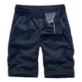 thumbnail image 1 of Men's Cargo Shorts Men Summer Thin Breathable Casual Cargo Shorts Outdoor Fashion Five Point Pants Mens Casual Pants Dark Blue 30, 1 of 3
