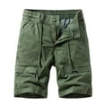 thumbnail image 1 of Men's Cargo Shorts Men's Shorts Athletic Work Short Pants Casual Sweat Shorts Chino Cotton Shorts Drawstring Elastic Waist Golf Shorts Summer Beach Shorts, 1 of 3